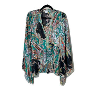 My Story Paris Boho Paisley Blouse Beaded Viscose Ltd Edition Flowy Square